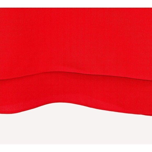 Petite Sophisticate Red Sheath Dress Knee Length Sleeveless Lined Sz M Layered - Picture 5 of 7